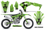 Dirt Bike Graphics Kit Decal Sticker Wrap For Kawasaki KXF250 2017-2018 MELTDOWN BLACK GREEN