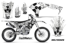 Graphics Kit Decal Sticker Wrap + # Plates For Kawasaki KXF250 2017-2018 MELTDOWN BLACK WHITE-atv motorcycle utv parts accessories gear helmets jackets gloves pantsAll Terrain Depot
