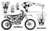 Graphics Kit Decal Sticker Wrap + # Plates For Kawasaki KXF250 2017-2018 MELTDOWN BLACK WHITE