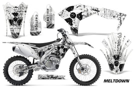 Dirt Bike Graphics Kit Decal Sticker Wrap For Kawasaki KXF250 2017-2018 MELTDOWN BLACK WHITE-atv motorcycle utv parts accessories gear helmets jackets gloves pantsAll Terrain Depot