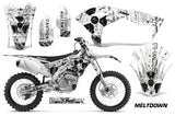 Dirt Bike Graphics Kit Decal Sticker Wrap For Kawasaki KXF250 2017-2018 MELTDOWN BLACK WHITE