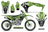Graphics Kit Decal Sticker Wrap + # Plates For Kawasaki KXF250 2017-2018 REAPER GREEN