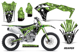 Dirt Bike Graphics Kit Decal Sticker Wrap For Kawasaki KXF250 2017-2018 REAPER GREEN-atv motorcycle utv parts accessories gear helmets jackets gloves pantsAll Terrain Depot
