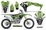 Dirt Bike Graphics Kit Decal Sticker Wrap For Kawasaki KXF250 2017-2018 REAPER GREEN