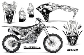 Graphics Kit Decal Sticker Wrap + # Plates For Kawasaki KXF250 2017-2018 REAPER WHITE-atv motorcycle utv parts accessories gear helmets jackets gloves pantsAll Terrain Depot