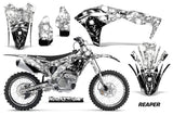 Graphics Kit Decal Sticker Wrap + # Plates For Kawasaki KXF250 2017-2018 REAPER WHITE