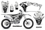 Dirt Bike Graphics Kit Decal Sticker Wrap For Kawasaki KXF250 2017-2018 REAPER WHITE