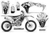 Dirt Bike Graphics Kit Decal Sticker Wrap For Kawasaki KXF250 2017-2018 REAPER WHITE