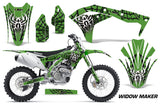 Dirt Bike Graphics Kit Decal Sticker Wrap For Kawasaki KXF250 2017-2018 WIDOW BLACK GREEN