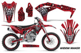 Graphics Kit Decal Sticker Wrap + # Plates For Kawasaki KXF250 2017-2018 WIDOW BLACK RED