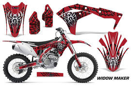 Dirt Bike Graphics Kit Decal Sticker Wrap For Kawasaki KXF250 2017-2018 WIDOW BLACK RED-atv motorcycle utv parts accessories gear helmets jackets gloves pantsAll Terrain Depot