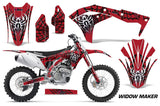 Dirt Bike Graphics Kit Decal Sticker Wrap For Kawasaki KXF250 2017-2018 WIDOW BLACK RED