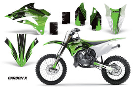 Dirt Bike Graphics Kit Decal Wrap For Kawasaki KX85 KX100 2014-2018 CARBONX GREEN-atv motorcycle utv parts accessories gear helmets jackets gloves pantsAll Terrain Depot