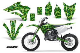 Dirt Bike Graphics Kit Decal Wrap For Kawasaki KX85 KX100 2014-2018 DIGICAMO GREEN-atv motorcycle utv parts accessories gear helmets jackets gloves pantsAll Terrain Depot
