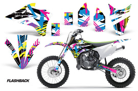 Dirt Bike Graphics Kit Decal Wrap For Kawasaki KX85 KX100 2014-2018 FLASHBACK-atv motorcycle utv parts accessories gear helmets jackets gloves pantsAll Terrain Depot