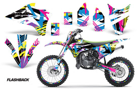 Graphics Kit Decal Wrap + # Plates For Kawasaki KX85 KX100 2014-2018 FLASHBACK-atv motorcycle utv parts accessories gear helmets jackets gloves pantsAll Terrain Depot