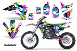 Graphics Kit Decal Wrap + # Plates For Kawasaki KX85 KX100 2014-2018 FLASHBACK