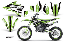 Graphics Kit Decal Wrap + # Plates For Kawasaki KX85 KX100 2014-2018 INFINITY GREEN-atv motorcycle utv parts accessories gear helmets jackets gloves pantsAll Terrain Depot