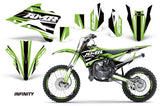 Graphics Kit Decal Wrap + # Plates For Kawasaki KX85 KX100 2014-2018 INFINITY GREEN