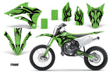 Dirt Bike Graphics Kit Decal Wrap For Kawasaki KX85 KX100 2014-2018 TRIBE BLACK GREEN