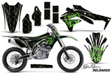 Graphics Kit Decal Sticker Wrap + # Plates For Kawasaki KXF450 2016-2018 RELOADED GREEN BLACK