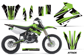 Dirt Bike Graphics Kit Decal Wrap For Kawasaki KX85 KX100 2001-2013 ATTACK GREEN-atv motorcycle utv parts accessories gear helmets jackets gloves pantsAll Terrain Depot