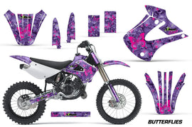 Dirt Bike Graphics Kit Decal Wrap For Kawasaki KX85 KX100 2001-2013 BUTTERFLIES PINK PURPLE-atv motorcycle utv parts accessories gear helmets jackets gloves pantsAll Terrain Depot