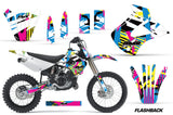 Dirt Bike Graphics Kit Decal Wrap For Kawasaki KX85 KX100 2001-2013 FLASHBACK