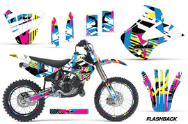 Graphics Kit Decal Wrap + # Plates For Kawasaki KX85 KX100 2001-2013 FLASHBACK-atv motorcycle utv parts accessories gear helmets jackets gloves pantsAll Terrain Depot