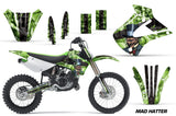 Dirt Bike Graphics Kit Decal Wrap For Kawasaki KX85 KX100 2001-2013 HATTER GREEN BLACK