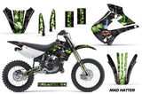 Dirt Bike Graphics Kit Decal Wrap For Kawasaki KX85 KX100 2001-2013 HATTER BLACK GREEN
