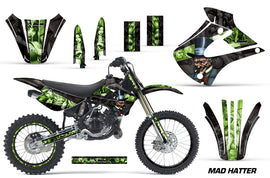 Graphics Kit Decal Wrap + # Plates For Kawasaki KX85 KX100 2001-2013 HATTER BLACK GREEN-atv motorcycle utv parts accessories gear helmets jackets gloves pantsAll Terrain Depot