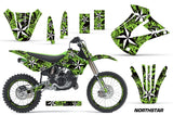 Graphics Kit Decal Wrap + # Plates For Kawasaki KX85 KX100 2001-2013 NORTHSTAR GREEN