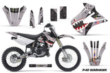 Dirt Bike Graphics Kit Decal Wrap For Kawasaki KX85 KX100 2001-2013 WARHAWK BLACK