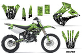 Dirt Bike Graphics Kit Decal Wrap For Kawasaki KX85 KX100 2001-2013 REAPER GREEN