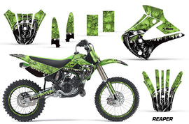 Graphics Kit Decal Wrap + # Plates For Kawasaki KX85 KX100 2001-2013 REAPER GREEN-atv motorcycle utv parts accessories gear helmets jackets gloves pantsAll Terrain Depot