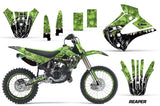 Graphics Kit Decal Wrap + # Plates For Kawasaki KX85 KX100 2001-2013 REAPER GREEN