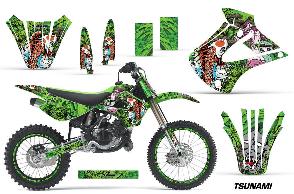 Graphics Kit Decal Wrap + # Plates For Kawasaki KX85 KX100 – All ...