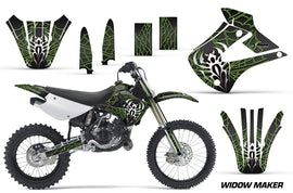 Dirt Bike Graphics Kit Decal Wrap For Kawasaki KX85 KX100 2001-2013 WIDOW GREEN BLACK-atv motorcycle utv parts accessories gear helmets jackets gloves pantsAll Terrain Depot