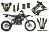 Dirt Bike Graphics Kit Decal Wrap For Kawasaki KX85 KX100 2001-2013 WIDOW GREEN BLACK