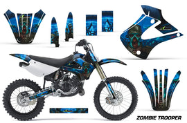 Dirt Bike Graphics Kit Decal Wrap For Kawasaki KX85 KX100 2001-2013 ZOMBIE BLUE-atv motorcycle utv parts accessories gear helmets jackets gloves pantsAll Terrain Depot