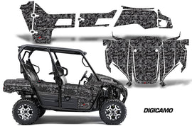 UTV Graphics Kit Decal Sticker Wrap For Kawasaki Teryx4 800 2016-2018 DIGICAMO BLACK-atv motorcycle utv parts accessories gear helmets jackets gloves pantsAll Terrain Depot
