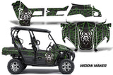 UTV Graphics Kit Decal Sticker Wrap For Kawasaki Teryx4 800 2016-2018 WIDOW GREEN BLACK
