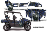 UTV Graphics Kit Decal Sticker Wrap For Kawasaki Teryx4 800 2016-2018 WIDOW BLUE BLACK