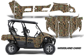 UTV Graphics Kit Decal Sticker Wrap For Kawasaki Teryx4 800 2016-2018 WOODLAND CAMO-atv motorcycle utv parts accessories gear helmets jackets gloves pantsAll Terrain Depot