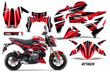 Dirt Bike Graphics Kit Decal Sticker Wrap For Kawasaki Z125 PRO 2017-2018 ATTACK RED