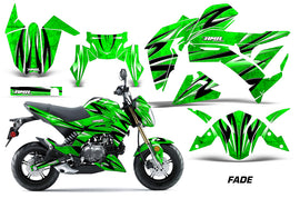 Dirt Bike Graphics Kit Decal Sticker Wrap For Kawasaki Z125 PRO 2017-2018 FADE GREEN-atv motorcycle utv parts accessories gear helmets jackets gloves pantsAll Terrain Depot