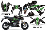 Dirt Bike Graphics Kit Decal Sticker Wrap For Kawasaki Z125 PRO 2017-2018 HATTER BLACK GREEN