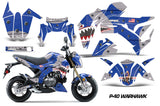 Dirt Bike Graphics Kit Decal Sticker Wrap For Kawasaki Z125 PRO 2017-2018 WARHAWK BLUE