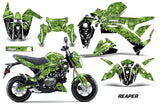 Dirt Bike Graphics Kit Decal Sticker Wrap For Kawasaki Z125 PRO 2017-2018 REAPER GREEN